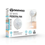 Daewoo Pedestal Fan, 16in - White COL1568GE