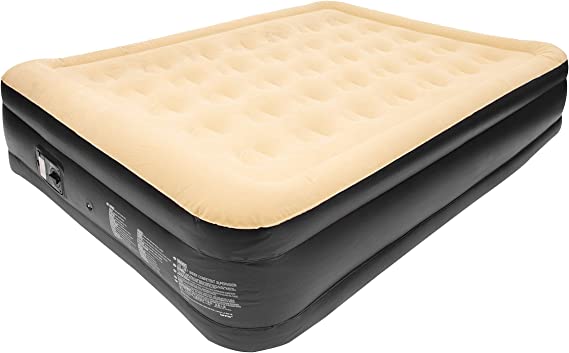 Cross Country High Raised Airbed / Built In Pumps 220-240V(QUEEN)-CC-16428