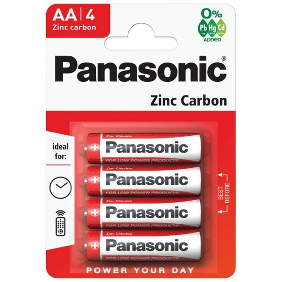 Panasonic Zinc AA 4pk R6RZ-4BP Brown Box 12-60 - PANAR6RB4