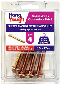 Hang Tough Sleeve Anchor With Hex Flange Nut 10.0 X 77mm - 8502