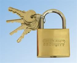 Green Jem 32mm Imitation Brass Lock-32MMPL