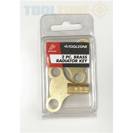 Toolzone 2pc Brass Radiator Keys - PB020
