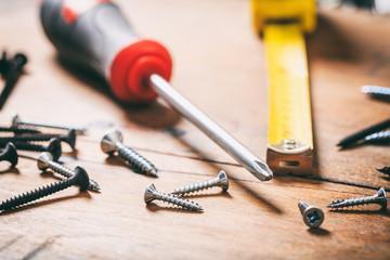 screwdriver with screws 