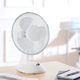 Daewoo 9" Table, Portable Desk Fan White - COL1062