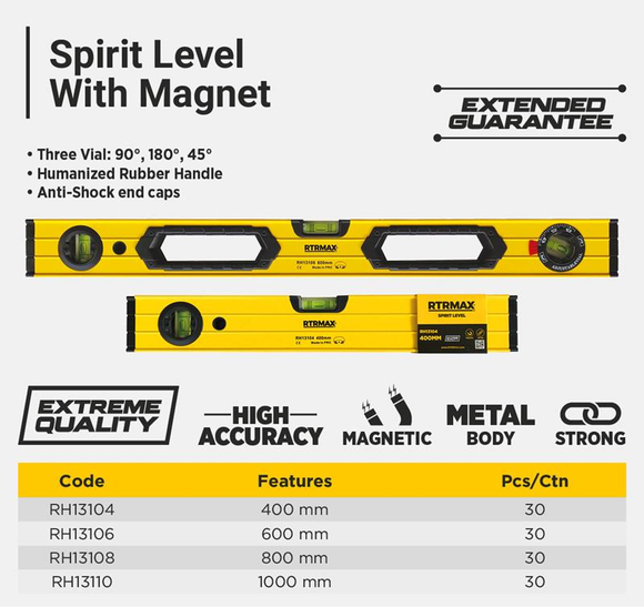 1200 MM With Magnet Spirit Level Pro RH13112