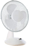 Daewoo 9" Table, Portable Desk Fan White - COL1062