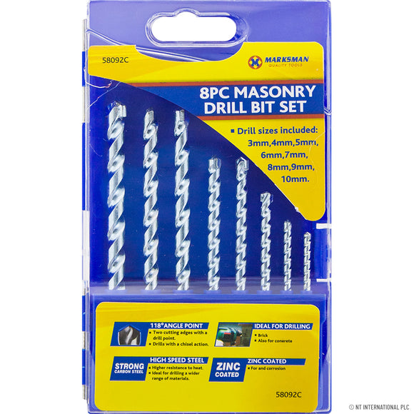 Marksman  8pc Masonry Drill Bit Set - 3 - 10mm 58092
