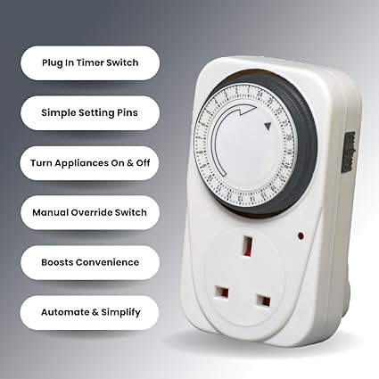 24 Hour PLUG In Mechanical Timer Switch -TMR1006