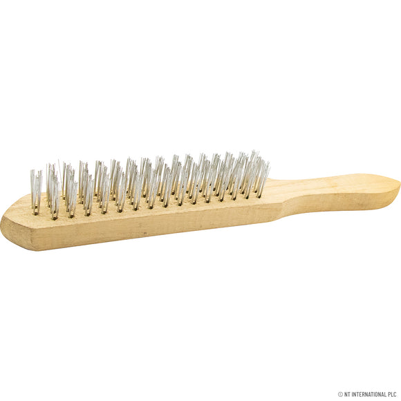 Marksman 4 Row Wire Brush In Wooden Handle 64076C