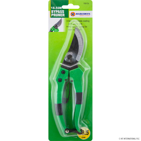 Marksman  18.5cm Bypass Pruning Shears Green 70012c