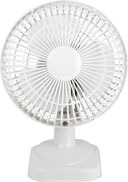 ESG Portable 6-Inch Desk Fan, White, COL1249