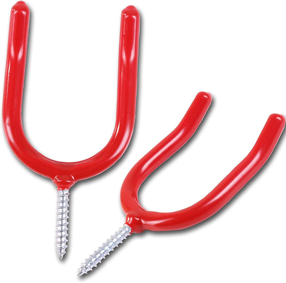 Rapide Red U Shape Tool Hooks Plastic Coated 10cm 3pc 3144
