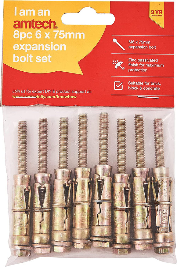 8Pc M6 X 75Mm Expansion Bolts-S5920