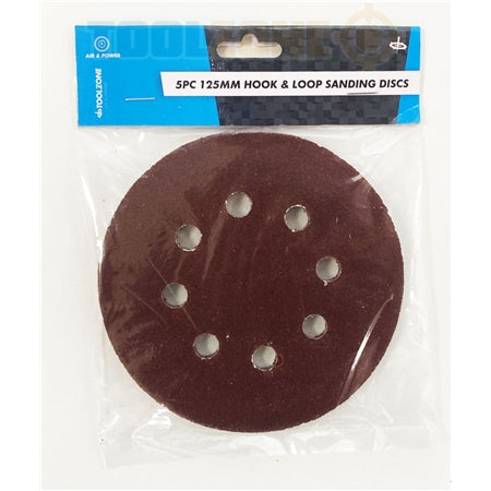 Toolzone 5Pc 125Mm Hook & Loop Pex Discs AB004