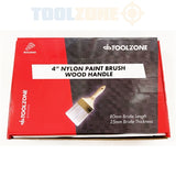 Toolzone  4" Nylon Paint Brush Wood Handle DC149