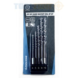 Toolzone 5Pc Hex Shank Masonry Drill Set DR028