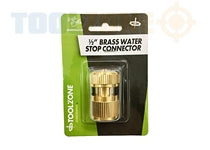 Toolzone Solid Brass Water Stop Connector GD300
