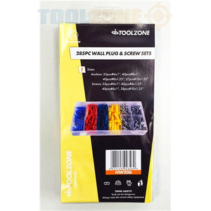 Toolzone 285Pc Wall Plug And Screw Set HW206