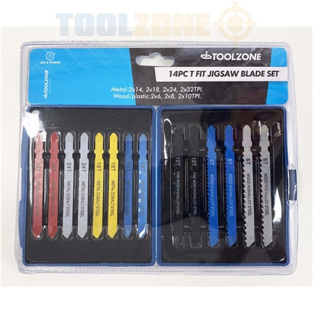 Toolzone 14Pc T Fit Jigsaw Blade Set PA077