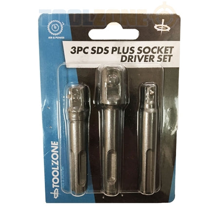 Toolzone 3pc SDS Plus Socket Drive Set - SD280