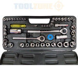 Toolzone 52Pc 1/4",3/8", 1/2" Socket Set SS102