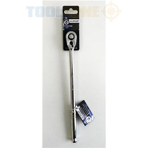 Toolzone 3/8" Extra Long Ratchet Handle Polished SS199