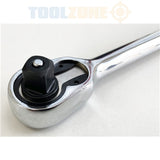 Toolzone 3/8" Extra Long Ratchet Handle Polished SS199