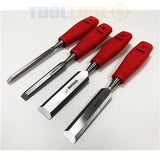 Toolzone 4Pc Plastic Handle Chisel Set WW040