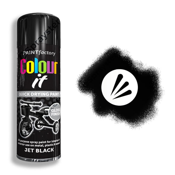 Rapide 400ML M/Purpose Sprey Paint-Jet Gloss Black 1732