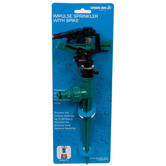 Green jem Impulse Sprinkler With Spike HGX3PC