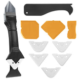 Silicone Caulking Tool Kit Remover and Scraper With Pads for Bathroom Kitchen Finishing and Smoothing Sealant Grout Removal Tools - X001DL