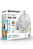 Daewoo 16" Wall Fan With Remote Control White COL1577