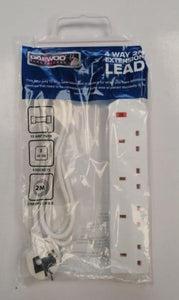 Daewoo 4 Way/Gang Extension Lead - 2 Metres PIF2053