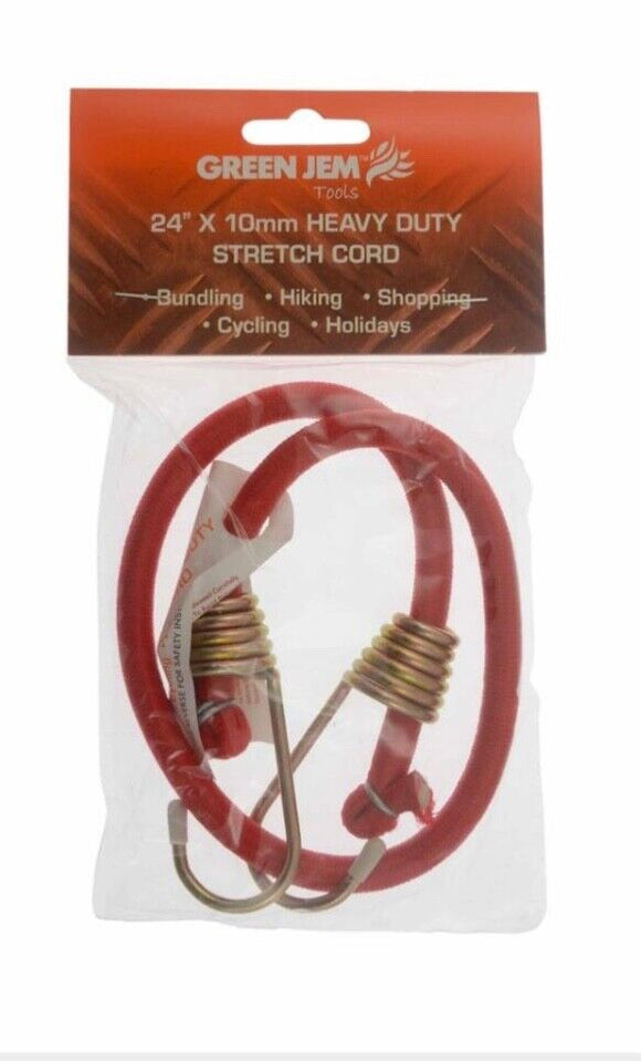 GREEN JEM Heavy Duty Stretch Bungee Cord 24