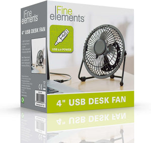Daewoo  4" USB Fan - Black - COL1147GE1