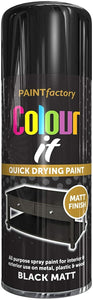 Rapide Spray Paint 400ml Black Matt 1733