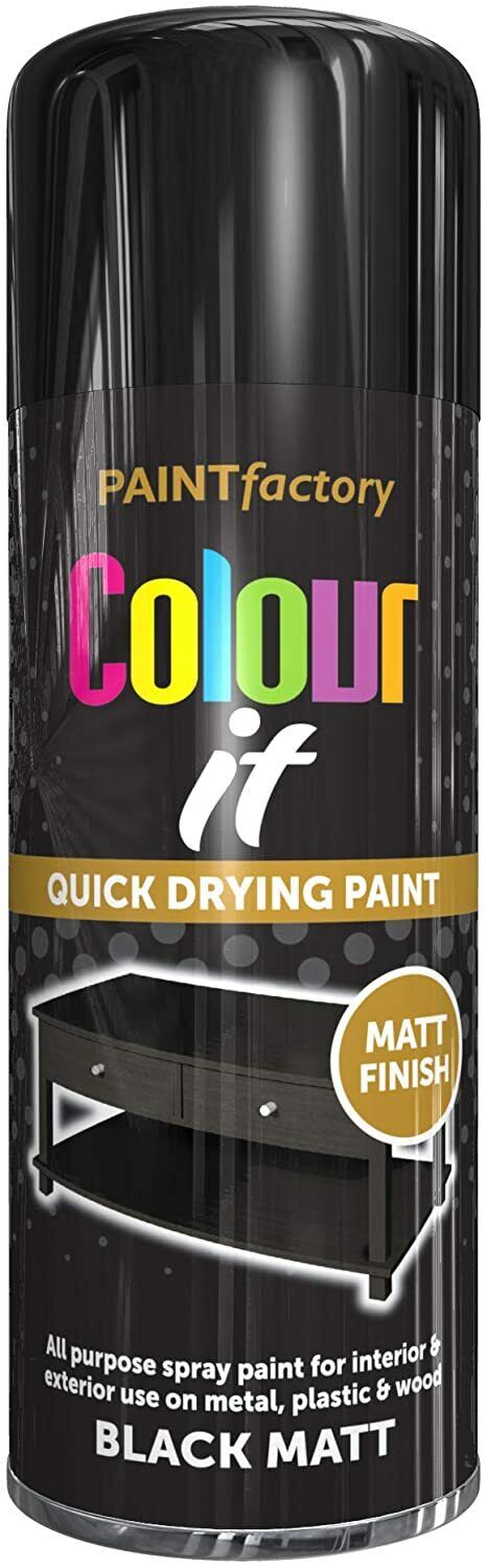 Rapide Spray Paint 400ml Black Matt 1733