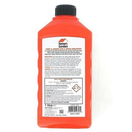 Rapide Sink & Drain Unblocker Cleaner 1LTR 2656