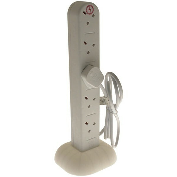 Status 2M 10 Way Tower Extension Socket White - 10WS2MTSSP2