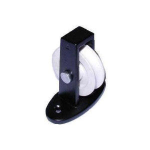Perry 38mm No.264 Upright Caste Pulley - 38mm Nylon Wheel Across The Plate - 264-0000BK