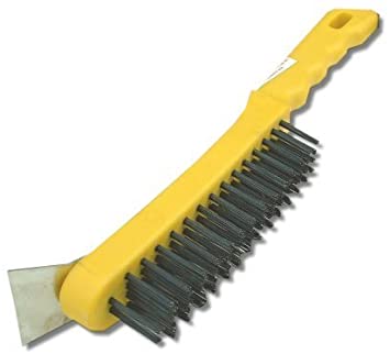 Toolzone 5 Row Plastic Wire Brush with Scraper - BR002