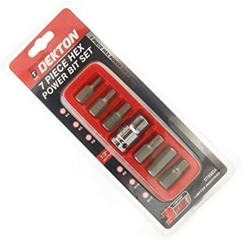 Dekton 7pc 1/2 Hex Power Bit set - 85834