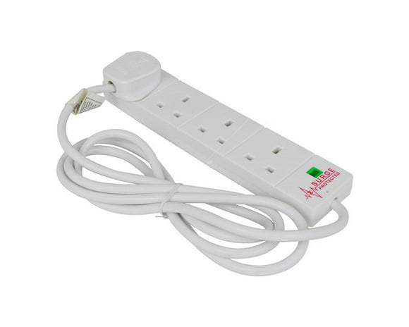 Status 2M 4 Way Extension Socket Sur/Pro Neon P/B - 4WSSP2MCP10
