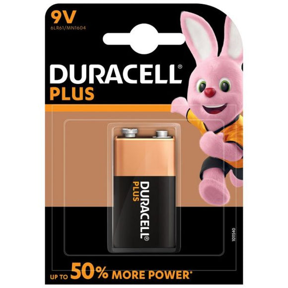 Duracell 9V 1pk Plus Power 105492 MN1604 10 - MN1604B1PP