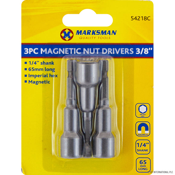 Marksman 3 pc 3/8 Magnetic Nutdrivers - 54218