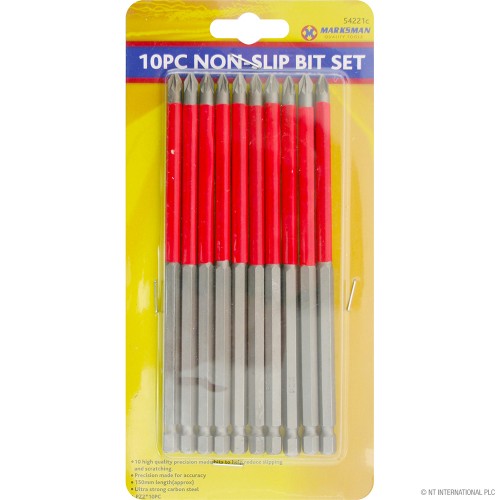 Marksman 10pc Non Slip Bit Set -(150mm) 54221C