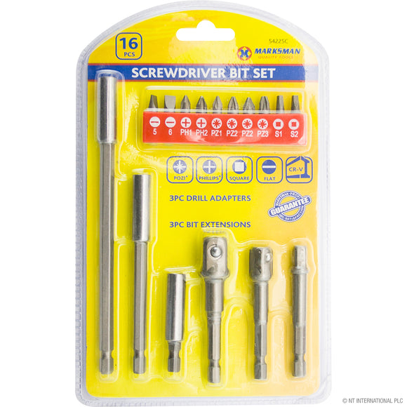 Marksman 16pc Screwdriver Bit Set - 54225