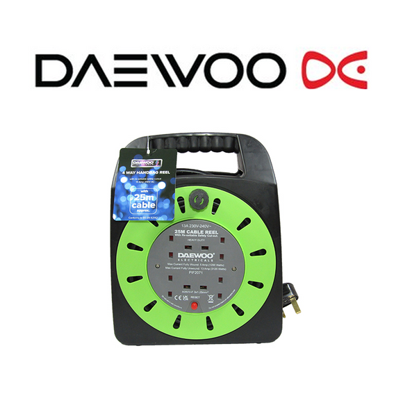 Daewoo 4 Gang 25 Metre Handbag Reel - EXT1035