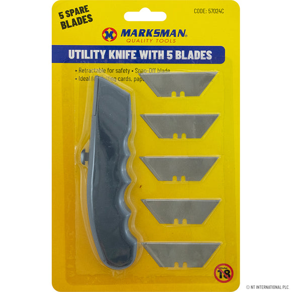 Utility Knife With 5 Blades  57024C