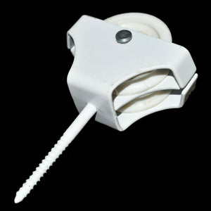 Perry 44mm No.1 Single Screw Cast Pulley -44mm White Nylon Wheel -41-0000WH